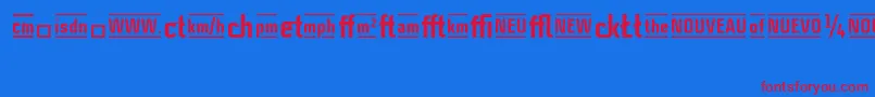 CasestudynooneLtHeavyAlternate Font – Red Fonts on Blue Background