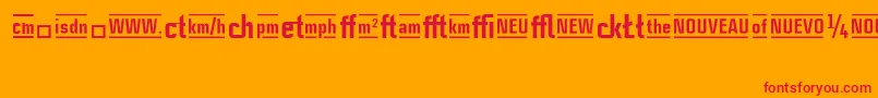 CasestudynooneLtHeavyAlternate Font – Red Fonts on Orange Background