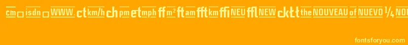 CasestudynooneLtHeavyAlternate Font – Yellow Fonts on Orange Background