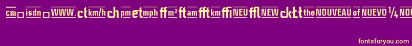 CasestudynooneLtHeavyAlternate Font – Yellow Fonts on Purple Background