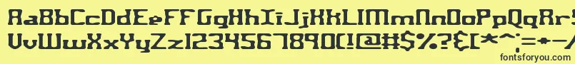 Aspartam Font – Black Fonts on Yellow Background