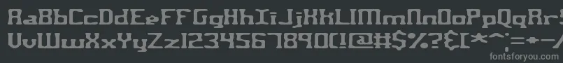 フォントAspartam – 黒い背景に灰色の文字