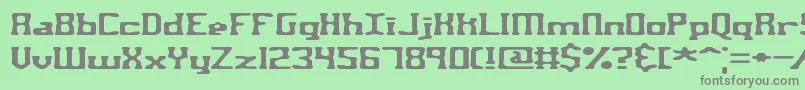 フォントAspartam – 緑の背景に灰色の文字