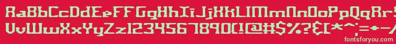 Aspartam Font – Green Fonts on Red Background