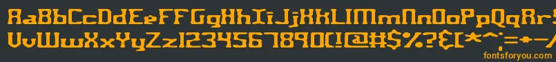 フォントAspartam – 黒い背景にオレンジの文字