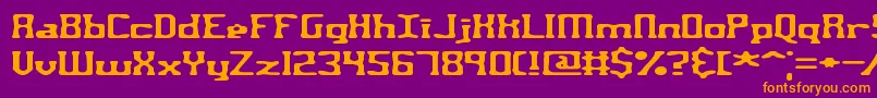 Aspartam Font – Orange Fonts on Purple Background