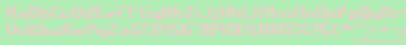 フォントAspartam – 緑の背景にピンクのフォント