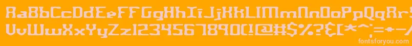 Aspartam Font – Pink Fonts on Orange Background