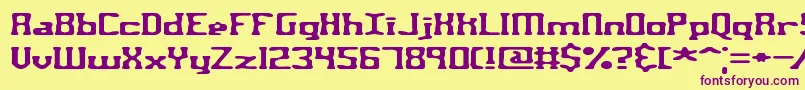 Aspartam Font – Purple Fonts on Yellow Background