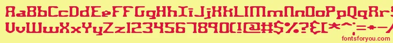 Aspartam Font – Red Fonts on Yellow Background