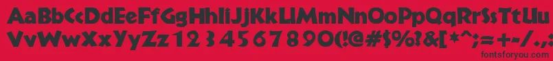 Brideofthemonster Font – Black Fonts on Red Background
