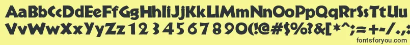 Brideofthemonster Font – Black Fonts on Yellow Background