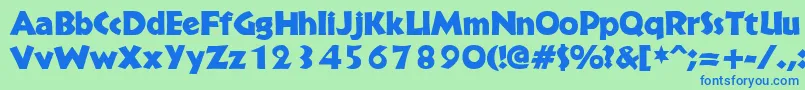 Brideofthemonster Font – Blue Fonts on Green Background