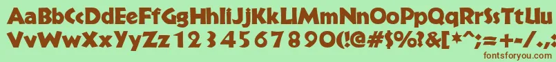 Brideofthemonster Font – Brown Fonts on Green Background