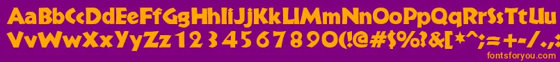 Brideofthemonster Font – Orange Fonts on Purple Background