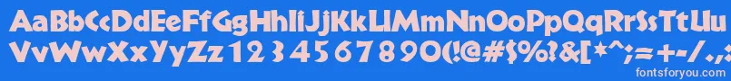 Brideofthemonster Font – Pink Fonts on Blue Background