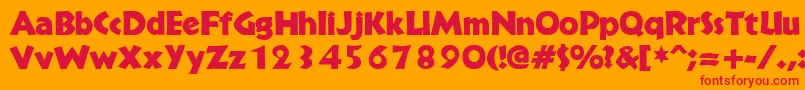 Brideofthemonster Font – Red Fonts on Orange Background