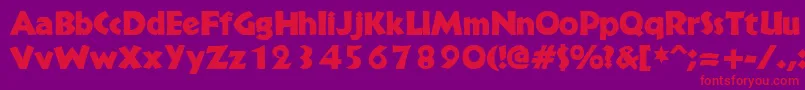 Brideofthemonster Font – Red Fonts on Purple Background