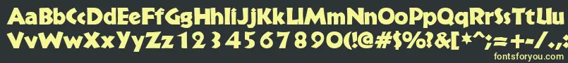 Brideofthemonster Font – Yellow Fonts on Black Background