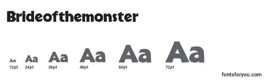 Размеры шрифта Brideofthemonster