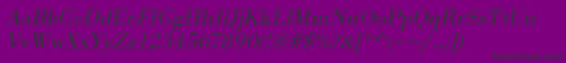 UrwbodonitligwidOblique Font – Black Fonts on Purple Background