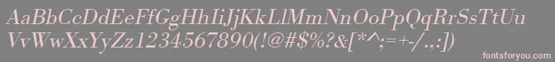 UrwbodonitligwidOblique Font – Pink Fonts on Gray Background