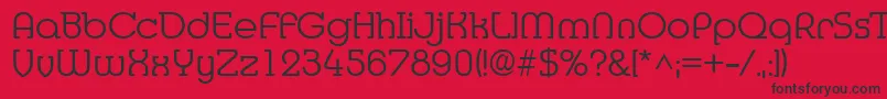 フォントMediaRegular – 赤い背景に黒い文字