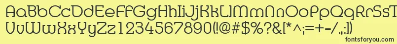 MediaRegular Font – Black Fonts on Yellow Background