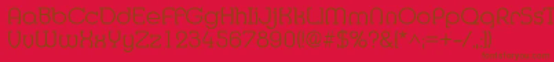 MediaRegular Font – Brown Fonts on Red Background