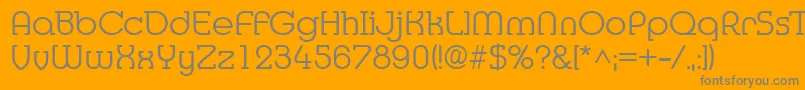 MediaRegular Font – Gray Fonts on Orange Background