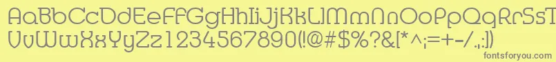 MediaRegular Font – Gray Fonts on Yellow Background