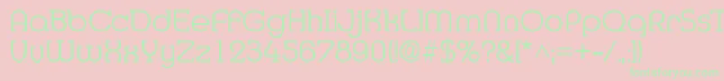 MediaRegular Font – Green Fonts on Pink Background