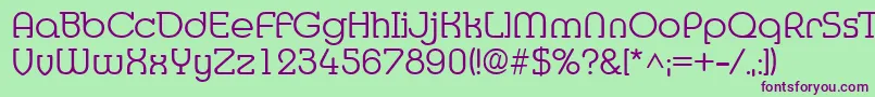 MediaRegular Font – Purple Fonts on Green Background