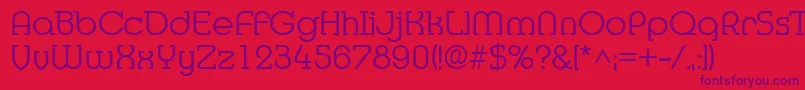 MediaRegular Font – Purple Fonts on Red Background