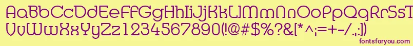 MediaRegular Font – Purple Fonts on Yellow Background