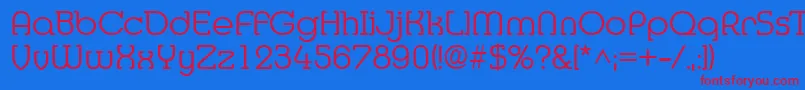 MediaRegular Font – Red Fonts on Blue Background