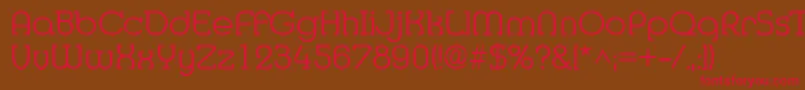 MediaRegular Font – Red Fonts on Brown Background