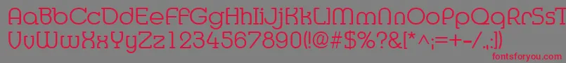 MediaRegular Font – Red Fonts on Gray Background