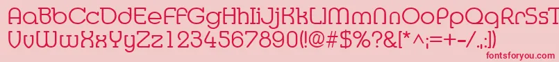 MediaRegular Font – Red Fonts on Pink Background