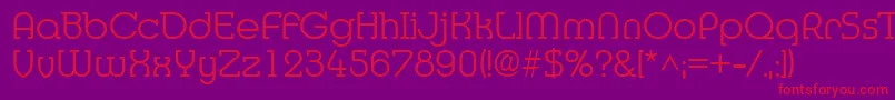 MediaRegular Font – Red Fonts on Purple Background