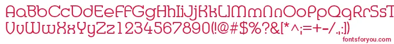 MediaRegular Font – Red Fonts on White Background