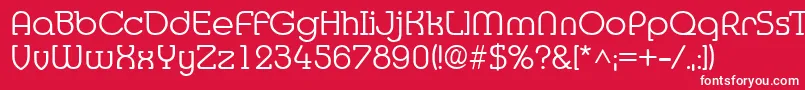 MediaRegular Font – White Fonts on Red Background