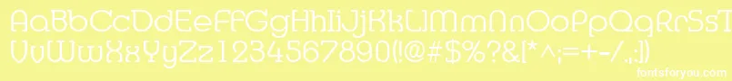 MediaRegular Font – White Fonts on Yellow Background