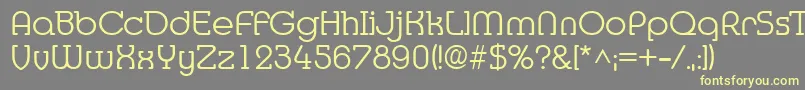 MediaRegular Font – Yellow Fonts on Gray Background