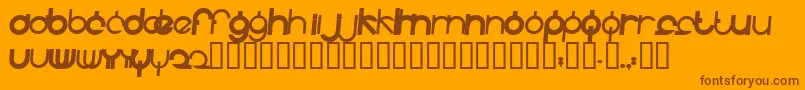 Fidelle-fontti – ruskeat fontit oranssilla taustalla