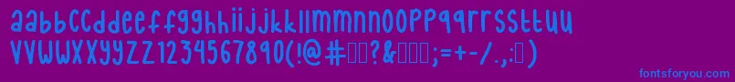 フォントInternetFriends – 紫色の背景に青い文字