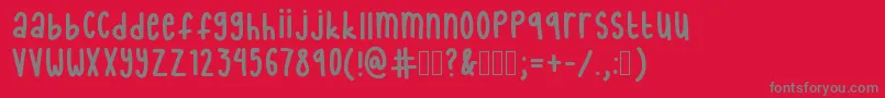 InternetFriends Font – Gray Fonts on Red Background