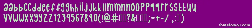 InternetFriends Font – Green Fonts on Purple Background