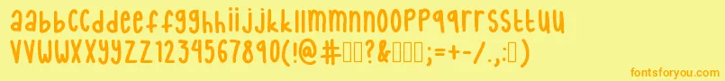 InternetFriends Font – Orange Fonts on Yellow Background