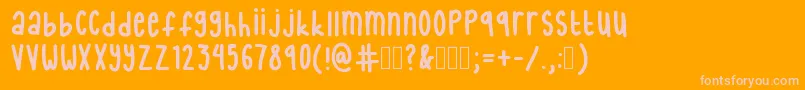 InternetFriends Font – Pink Fonts on Orange Background